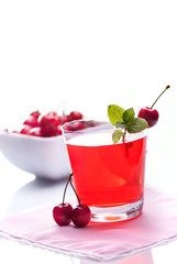 Cherries cocktail