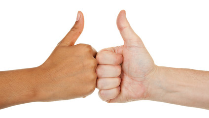 different color hands