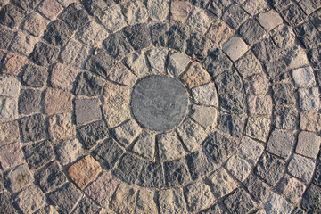Circular Fund. Stone Background