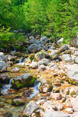 Cold alpine river water, Soca / Isonzo, Slovenia