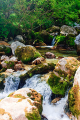 Picturesque alpine river, Soca / Isonzo, Slovenia
