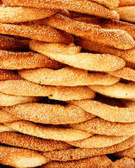 traditional Greek round buns pile