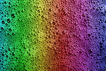 Multicolored soap bubbles