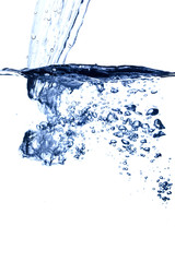 Fototapeta na wymiar blue water bubbles