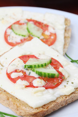 Grilled cheese and tomato sandwiches