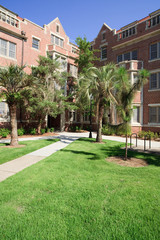 Fototapeta na wymiar University Dormitory and Courtyard