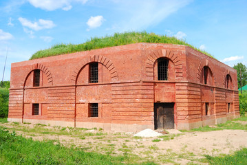 Old fort from a red brick