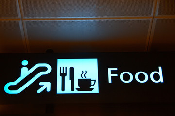 Restaurants directional sign
