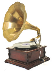 Naklejka premium old gramophone