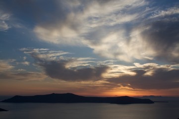 Naklejka na ściany i meble Santorini sunset