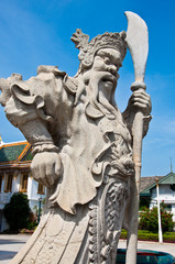 Fototapeta na wymiar Solider Statue in The Grand Palace Bangkok, Thailand