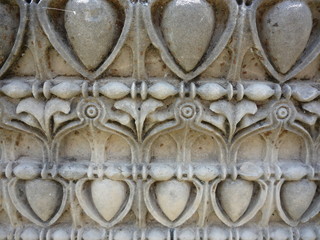 roman egg and dart relief motif sculpted from marble, classic architecture detail