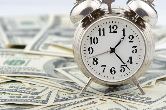 Time - money. Business concept.