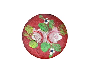 Self-painted wooden disc