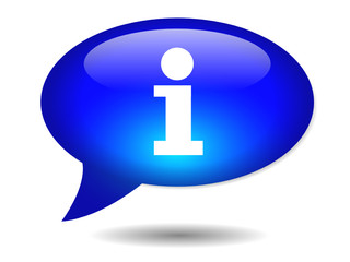 INFO speech bubble icon (web button information sign symbol help