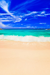 Waves on tropical beach