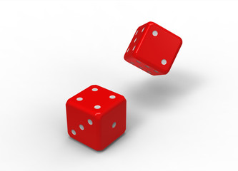 Two red dices