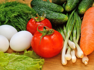 appetizing light vegetables snack