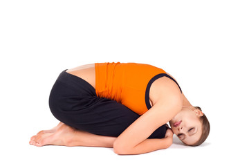 Woman doing Yoga Relaxing Exercise