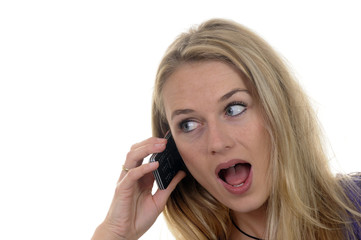 Junge Frau mit Handy