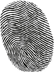 black ink fingerprint