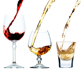 Wine, cognac, tequila