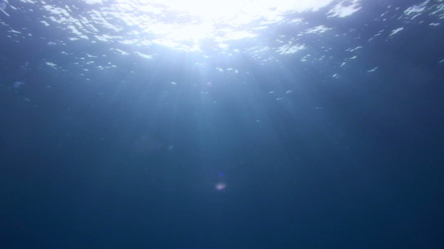 Sunrays from underwater