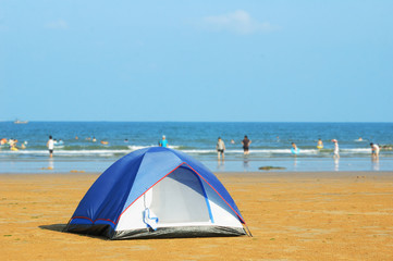 Camping at the beach