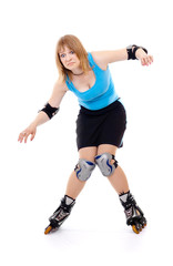 pretty woman on roller skates