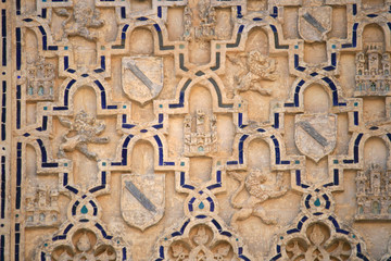 Islamic art at Reales Alcazares, Seville, Spain
