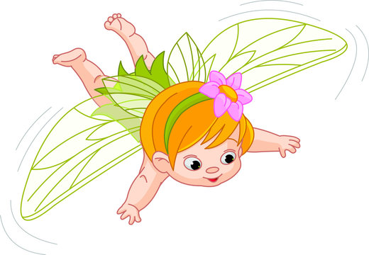 Baby Fairy In Flight