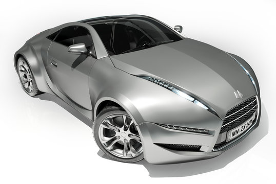 Silver concept car