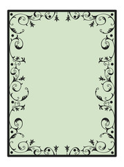 Square floral frame vintage style