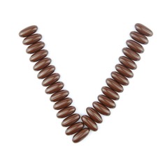 Chocolate letter V