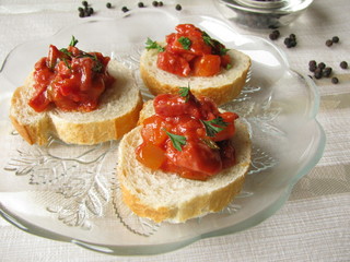 Baguette mit Rindfleischsalat
