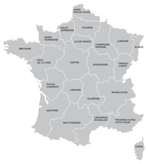 Fototapeta na wymiar French map