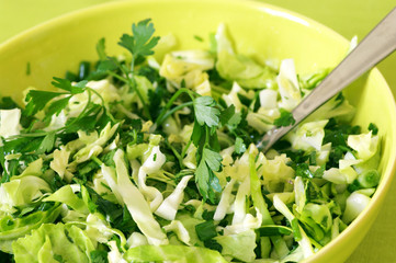 Green salad close-up