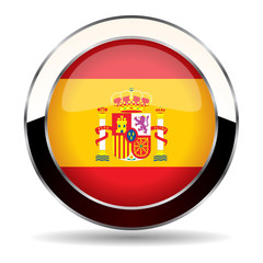 Obraz premium Spain button