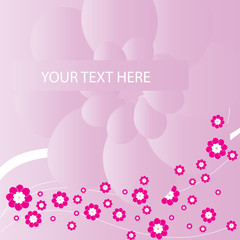 Abstract flowers background with place for your text