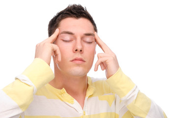 Man with head ache