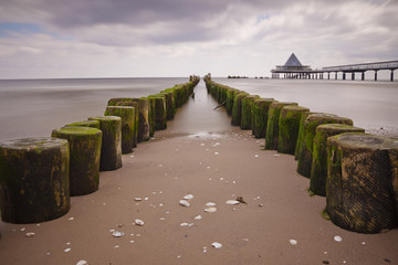 Buhnen am Strand von Heringsdorf