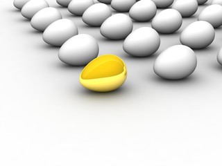 Golden egg. Concept - the Best.