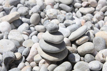 Fototapeta na wymiar round peeble stones