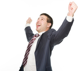 Very happy businessman