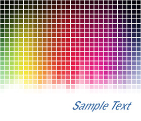 Spectrum mosaic background with white copy space.