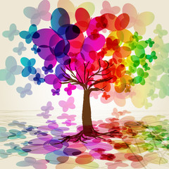 Fototapeta Abstract colorful Tree. Vector. obraz