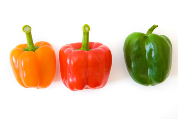 Three bell peppers