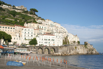Fototapeta na wymiar Malownicze wybrzeże Amalfi. Włochy, Europa