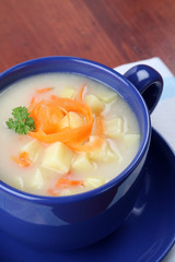 Potato soup with carrot