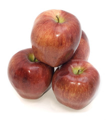 group of apples isolated on white.
